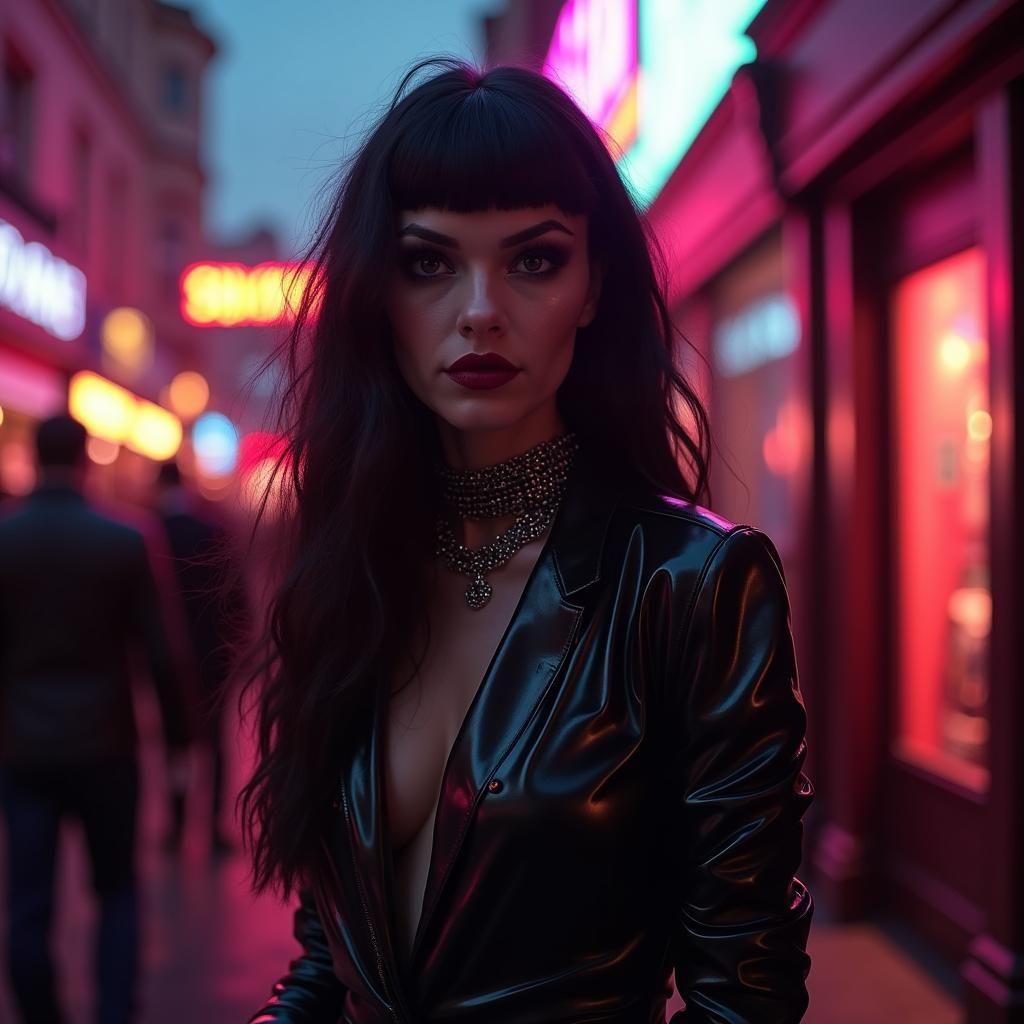 Mysterious Woman in PVC at Camden Market