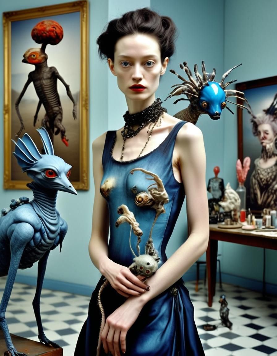 Exotic Portraits in Surreal Bizarre Art Studio