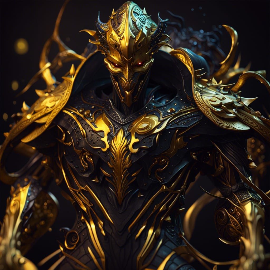 Golden Venom in Dark Fantasy Style