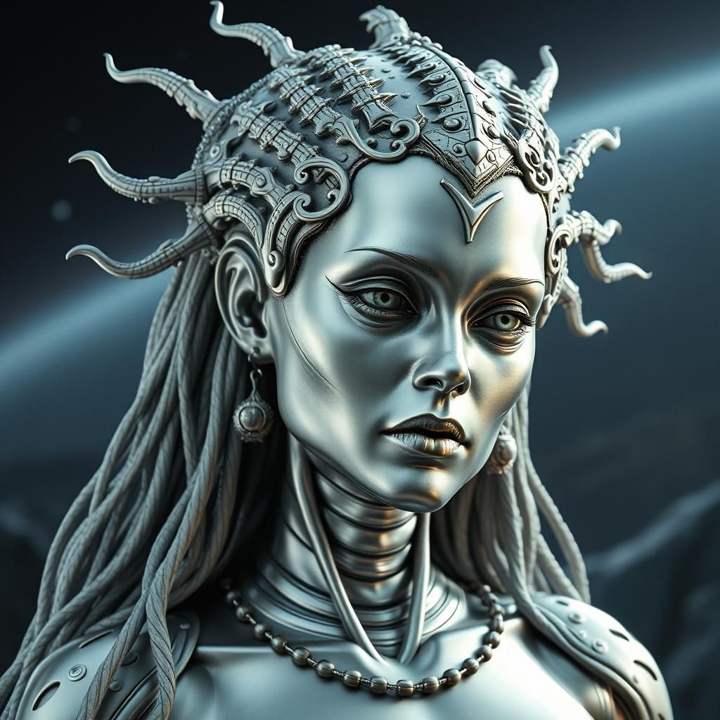 Goddess of Outer Space in Giger Style