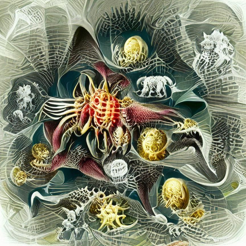 Nightmare Creature Inspired by Ernst Haeckel