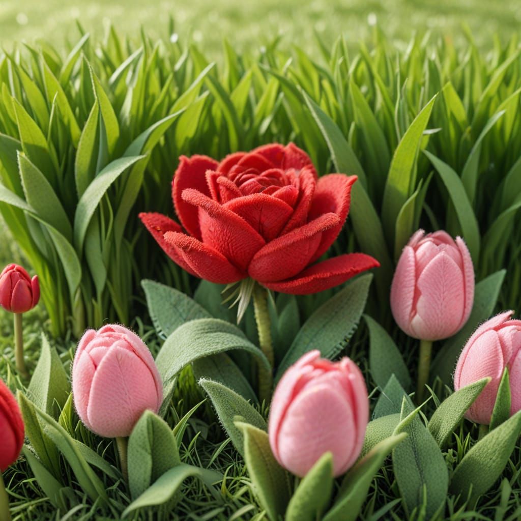 Whimsical Floral Meadow in Soft Focus