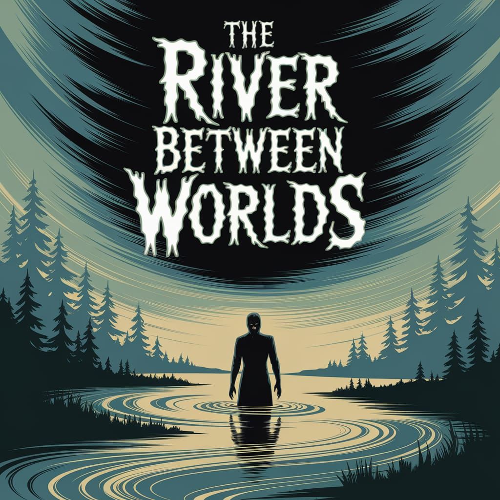 Vintage Horror Poster: The River Between Worlds
