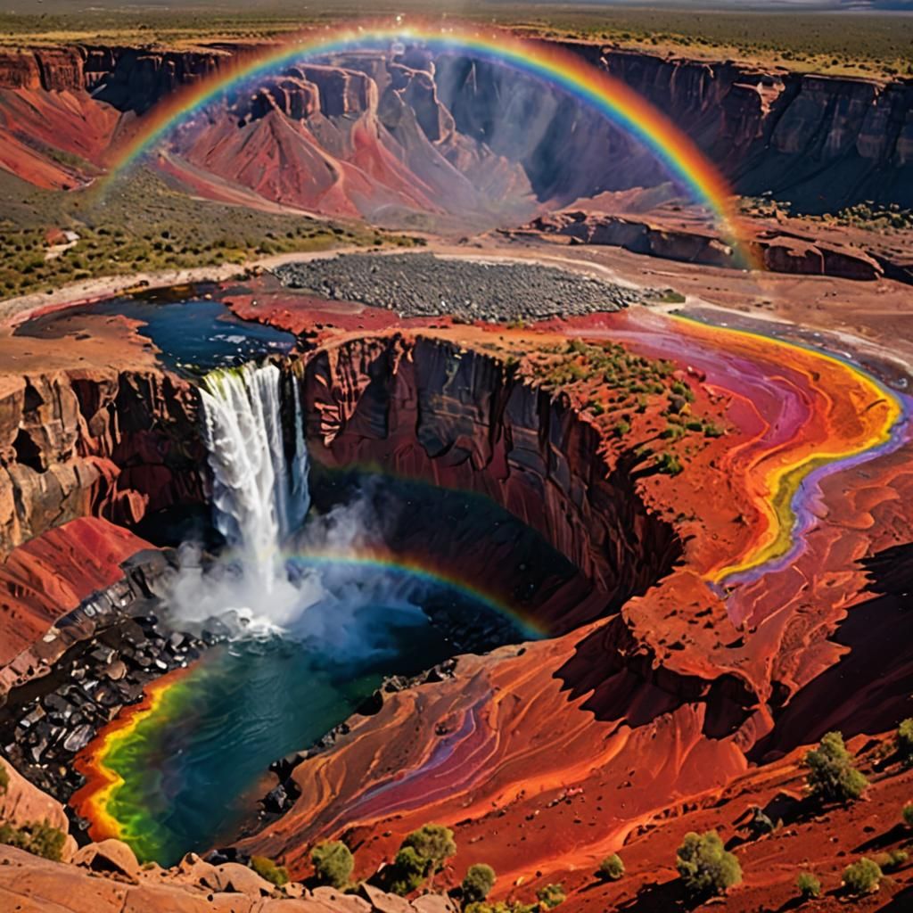 A Liquid Rainbow Canyon