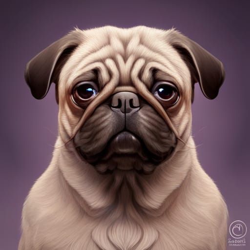 Hyperdetailed Pug Portrait in Unreal Engine 5