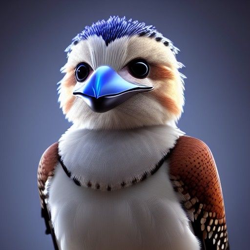 portrait of a incredibly cute kookaburra