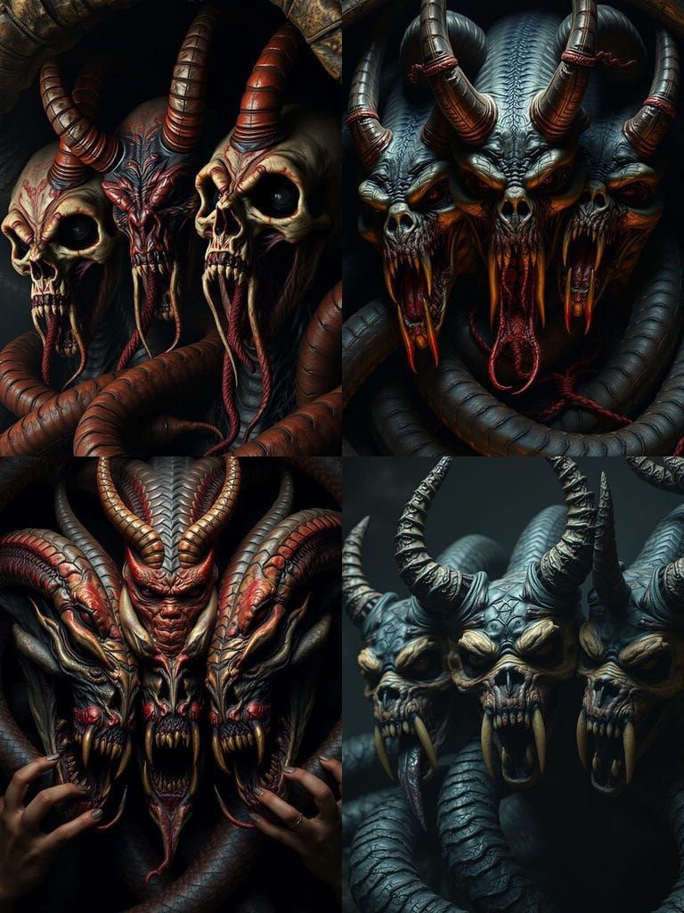 Infernal Vipers: A Morbid Dark Surrealism Scene