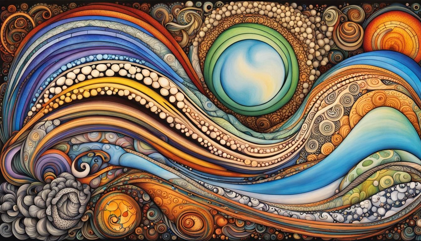 Grace Personified: Fractal Wave Quantum Zentangle Art