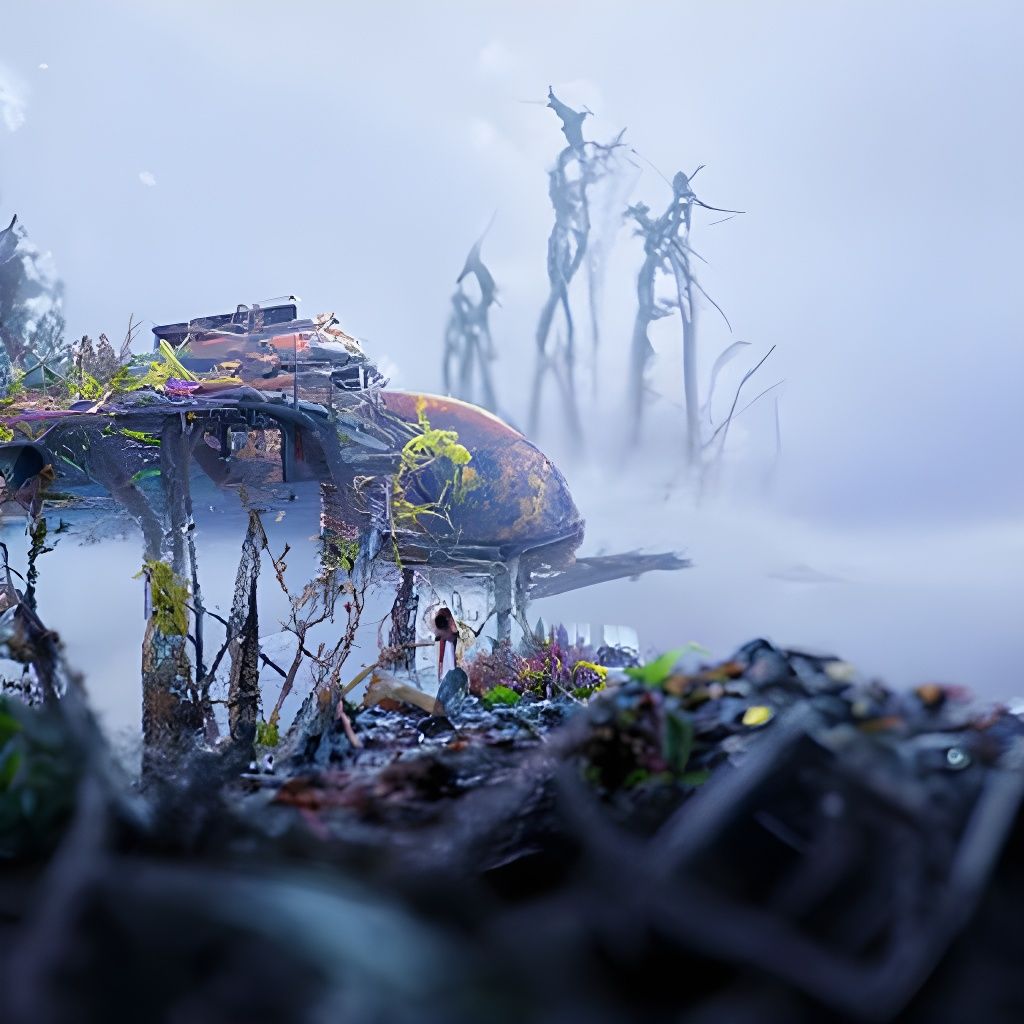 Extraterrestrial Ruins in a Hyperdetailed Digital Painting