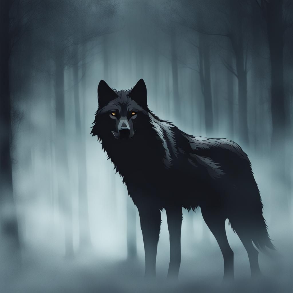 Ethereal Shadow Wolf Apparition