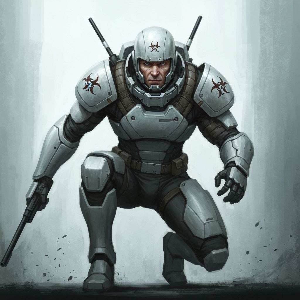 Gritty Sci-Fi Biohazard Mercenary Pounces Forward