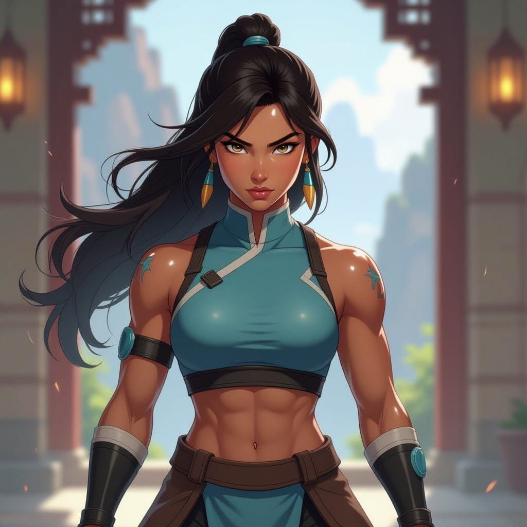Dynamic Avatar Korra in Breathtaking 8K Resolution Concept A...