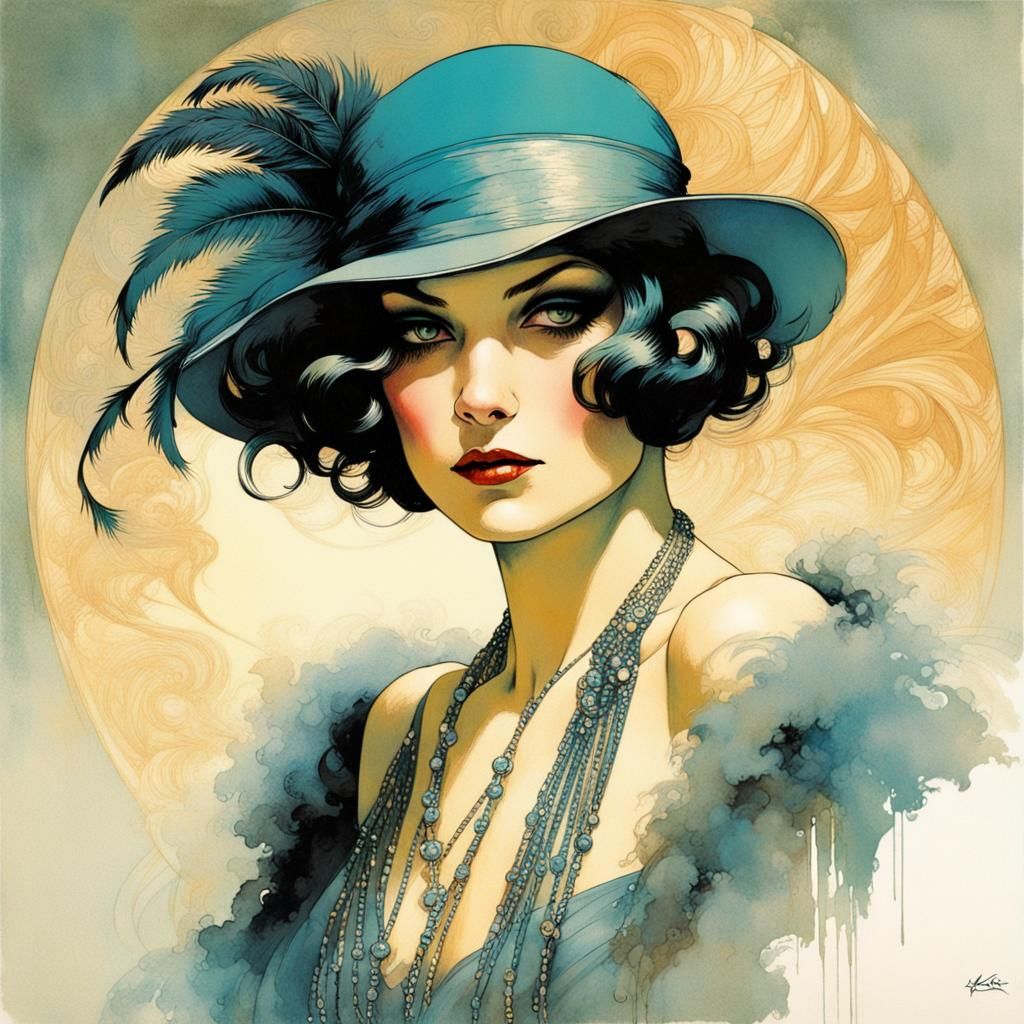 portrait, 1920's woman