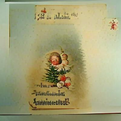 Vintage German Christmas Card Illustration