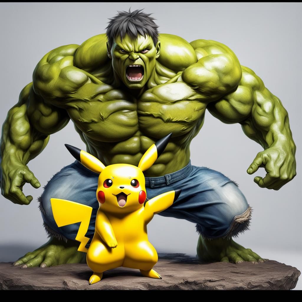 Pikachu and the Incredible Hulk