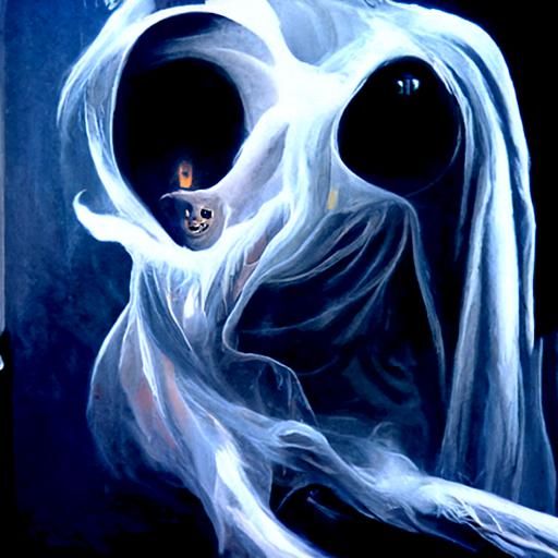Friendly Ghost in Oil Painting Style
