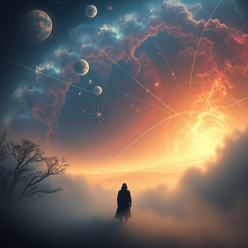 Mystical Elysium: A Cosmic Cinematic Still