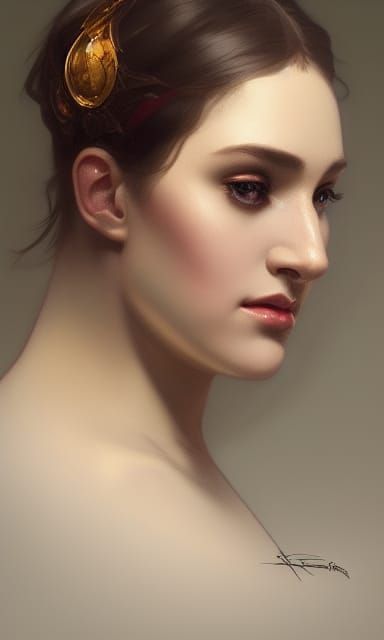 Opera Singer Portrait in Art Nouveau Style