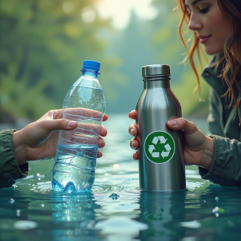 Eco-Friendly Bottles vs Plastic: A Generative Art