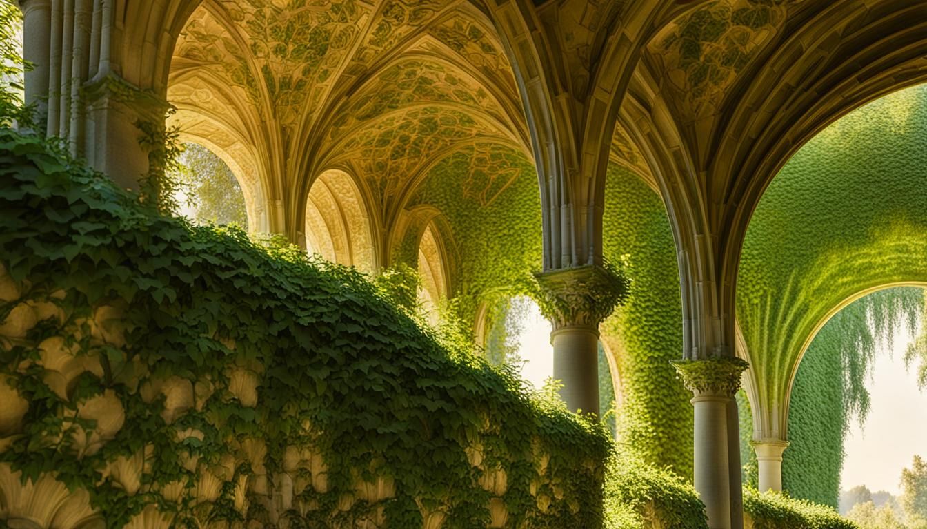 Renaissance Inspired Botanical Garden Scene