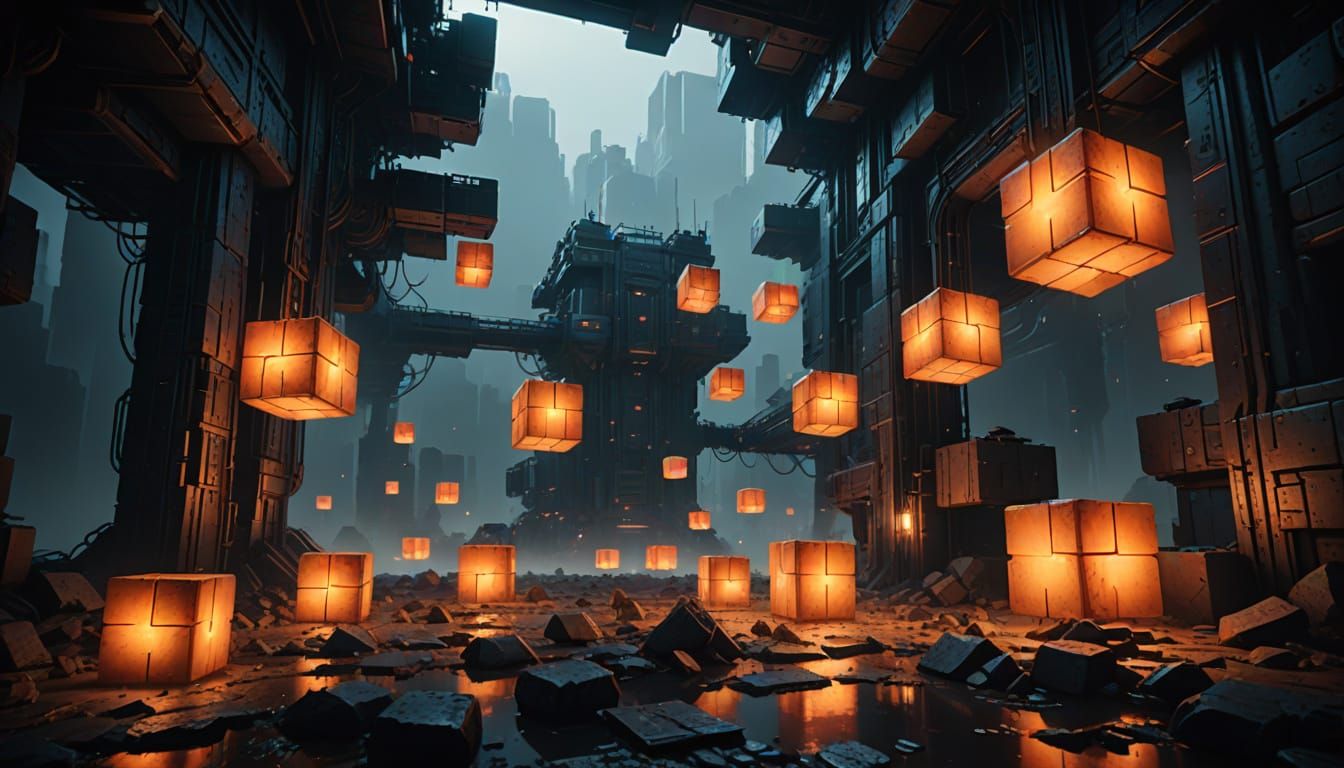 Epic Sci-Fi Environments in Hyper-Realistic 3D Cubes