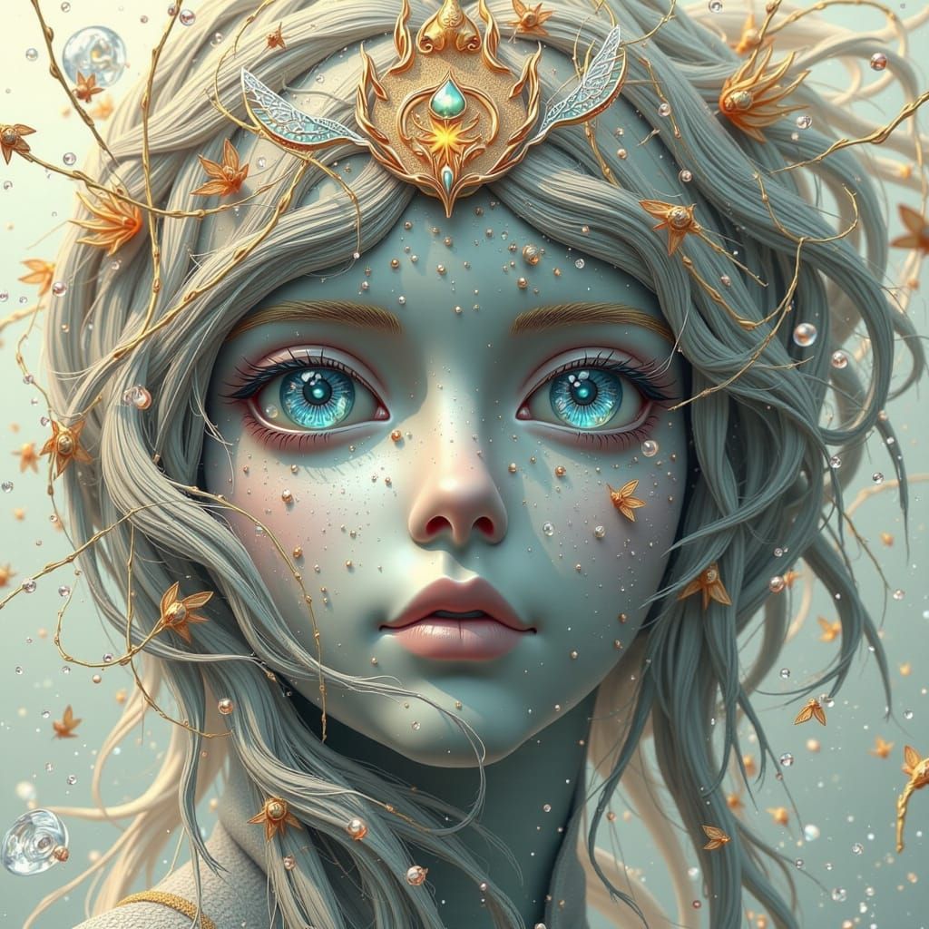 Surreal Face of Nature in Dreamlike Fantasy Art