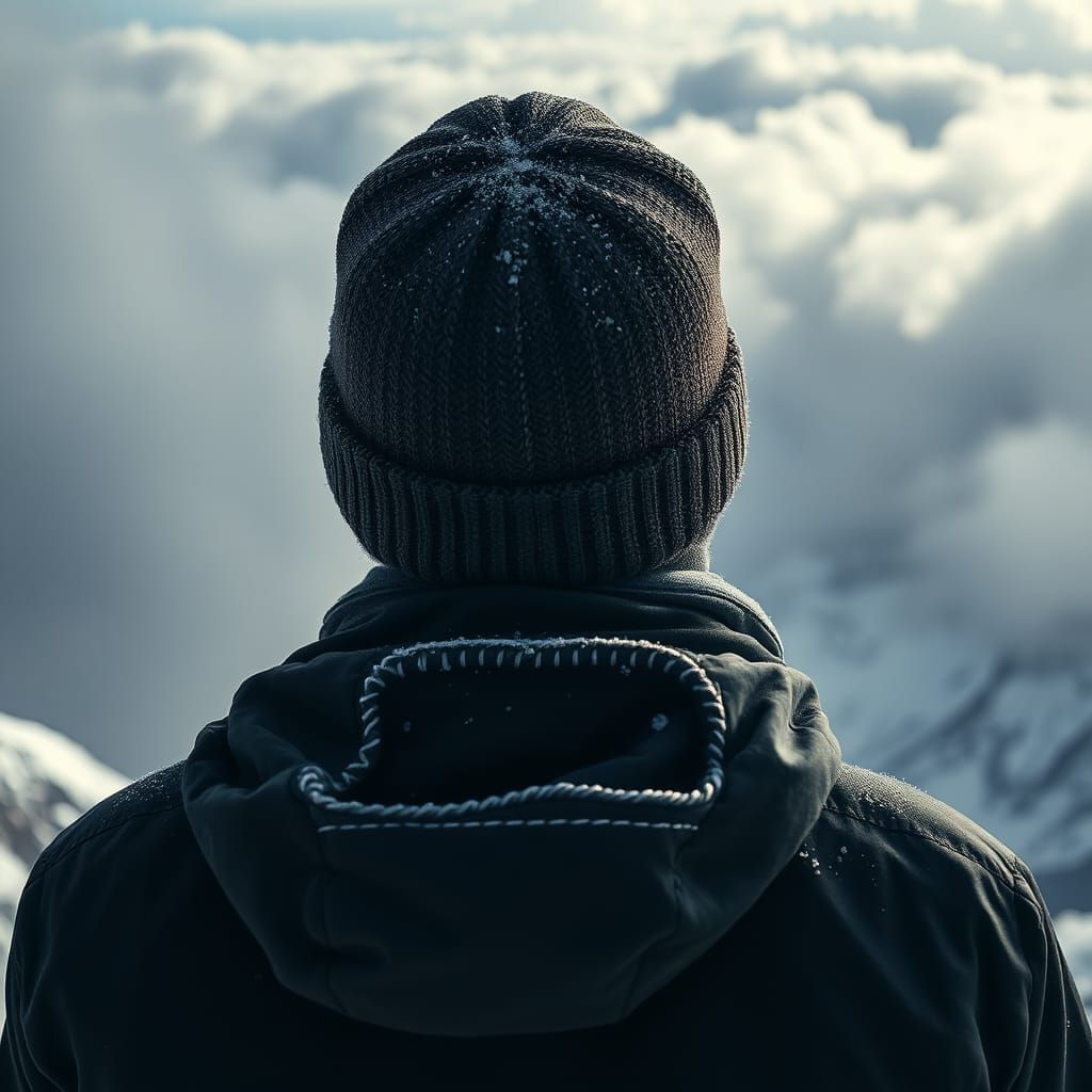 Snowy Mountain Summit in Hyperrealistic HDR