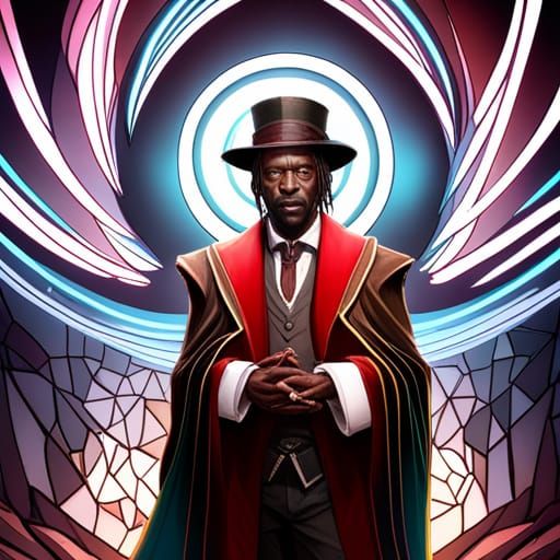 Papa Legba Portrait in Hyperdetailed Digital Art