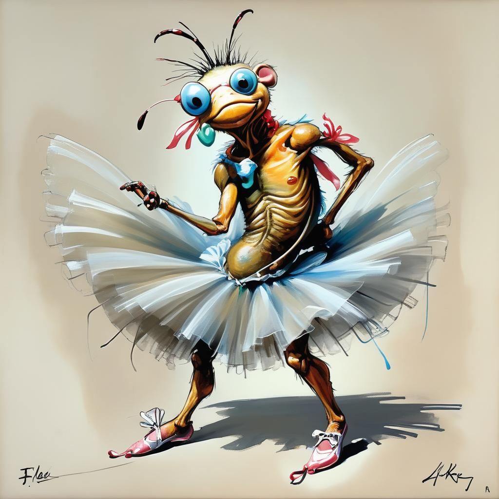 Flea Ballerina in Heinrich Kley Style