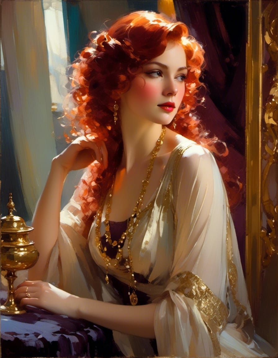 Dreamy Portrait of Elena in Flapper Fashion