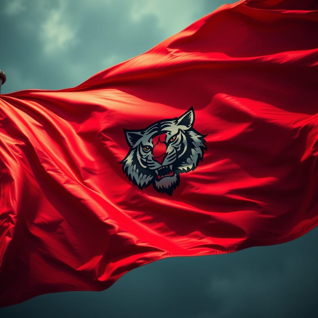 Regal Tiger Flag Unfurled in Cinematic Glory