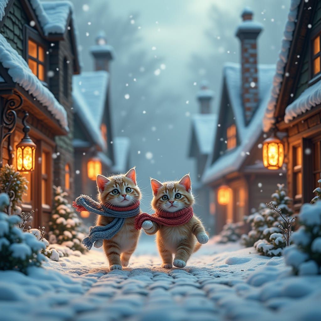 Whimsical Winter Wonderland in Magical Village