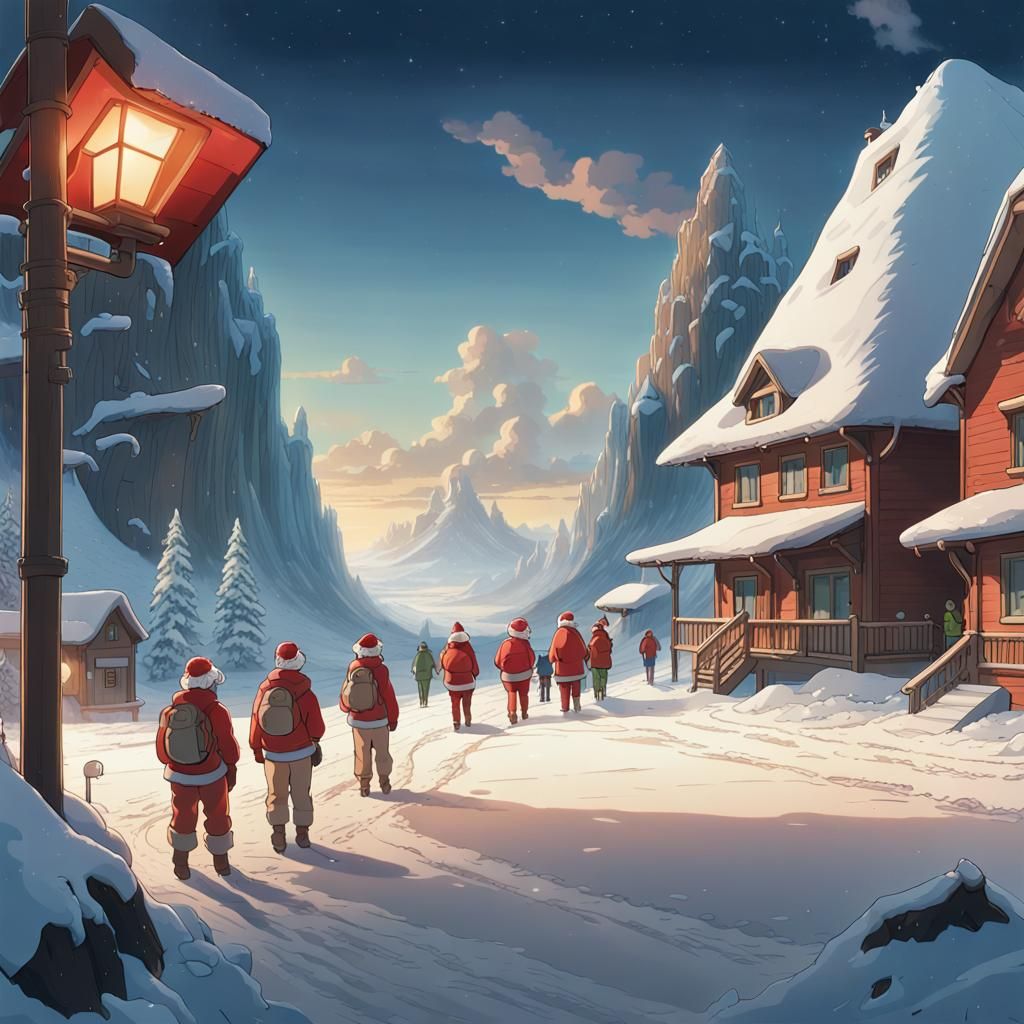 Geologists Discover Santa's Home in Ghibli Style
