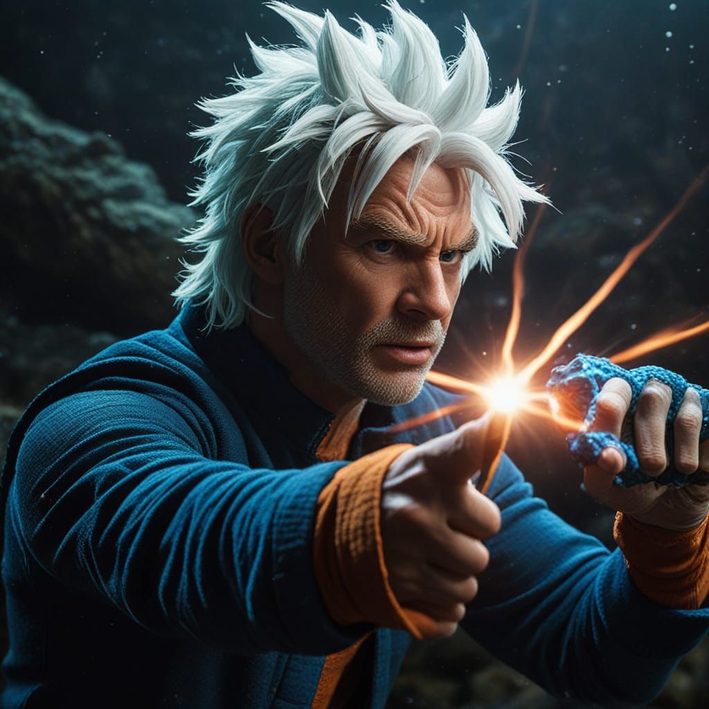 Shaggy Rogers Fires Kamehameha in Dragon Ball Anime Style