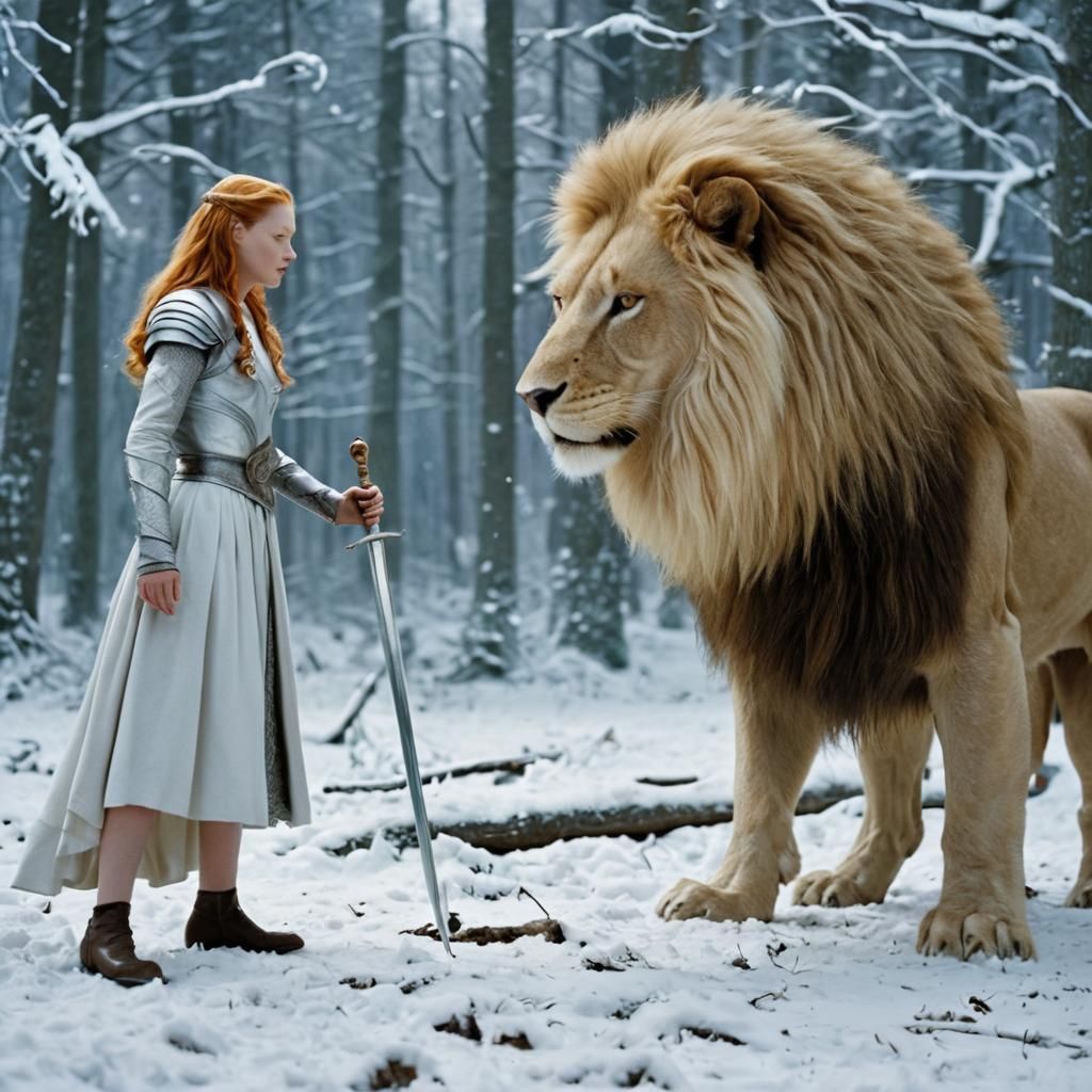 Epic Battle Between Lion and Ice Queen