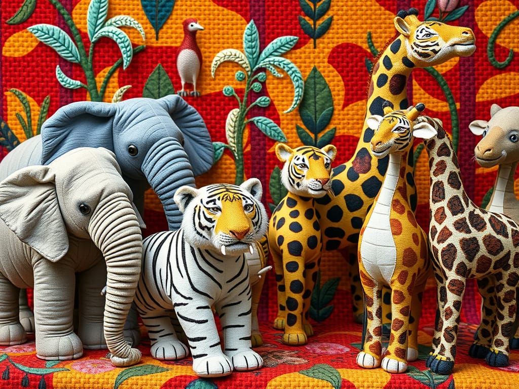 Textile Wonderland of Whimsical Creatures