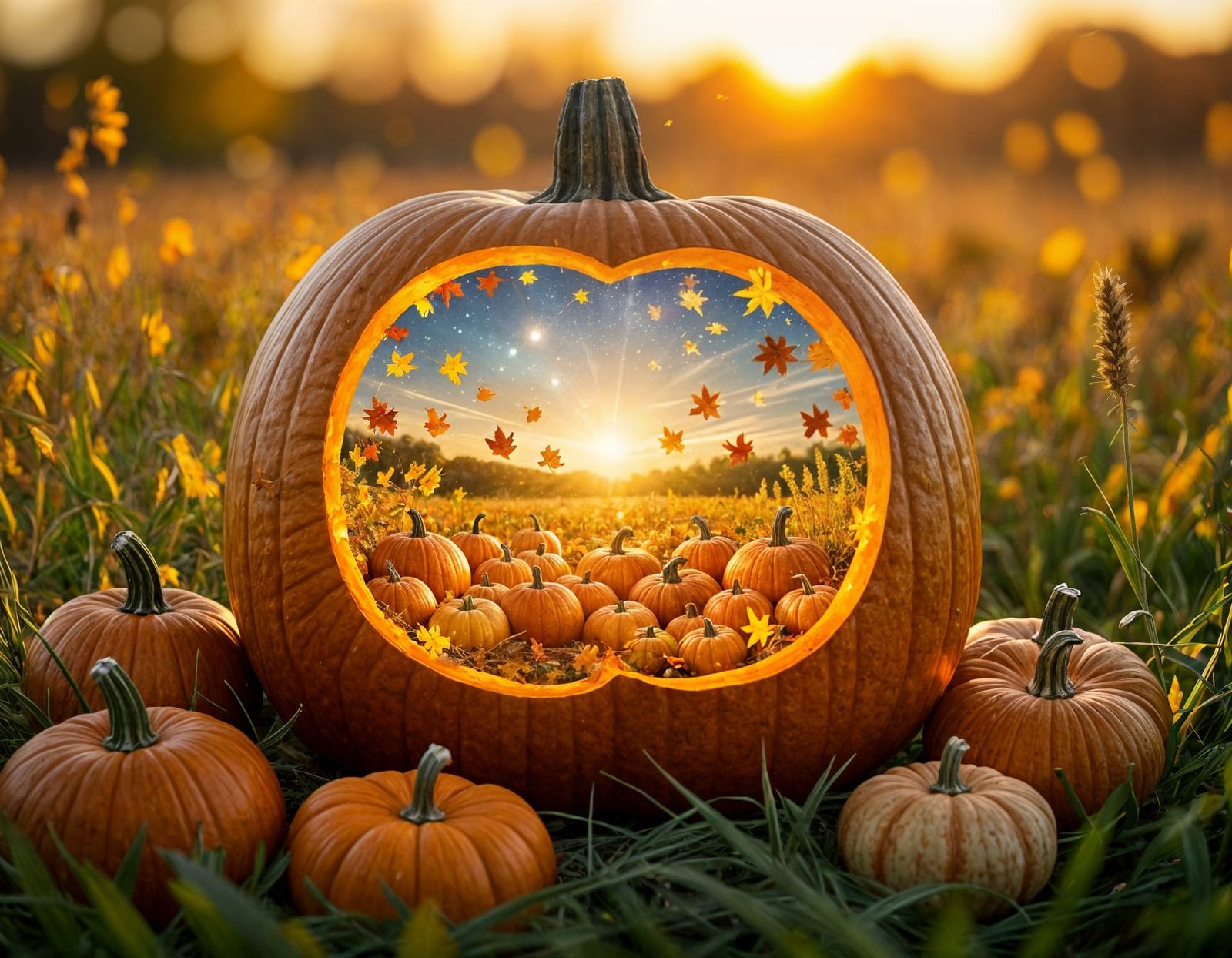 Magical Pumpkin Portal: Autumn Harvest Fantasy