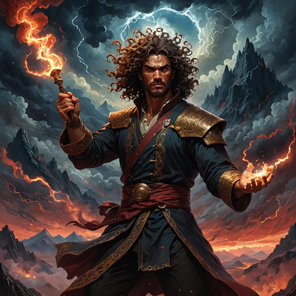 Furious Mage Conjuring Fire Magic