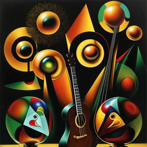 Colorful Surreal Musical Dreams in Dadaist Style