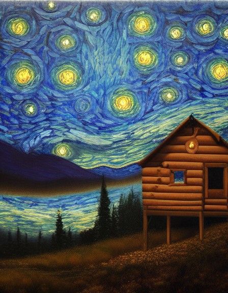 Starry Night in the Mountains