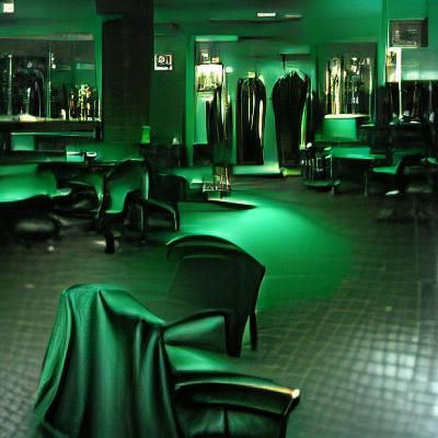 Mysterious Dark Green After Hours Club