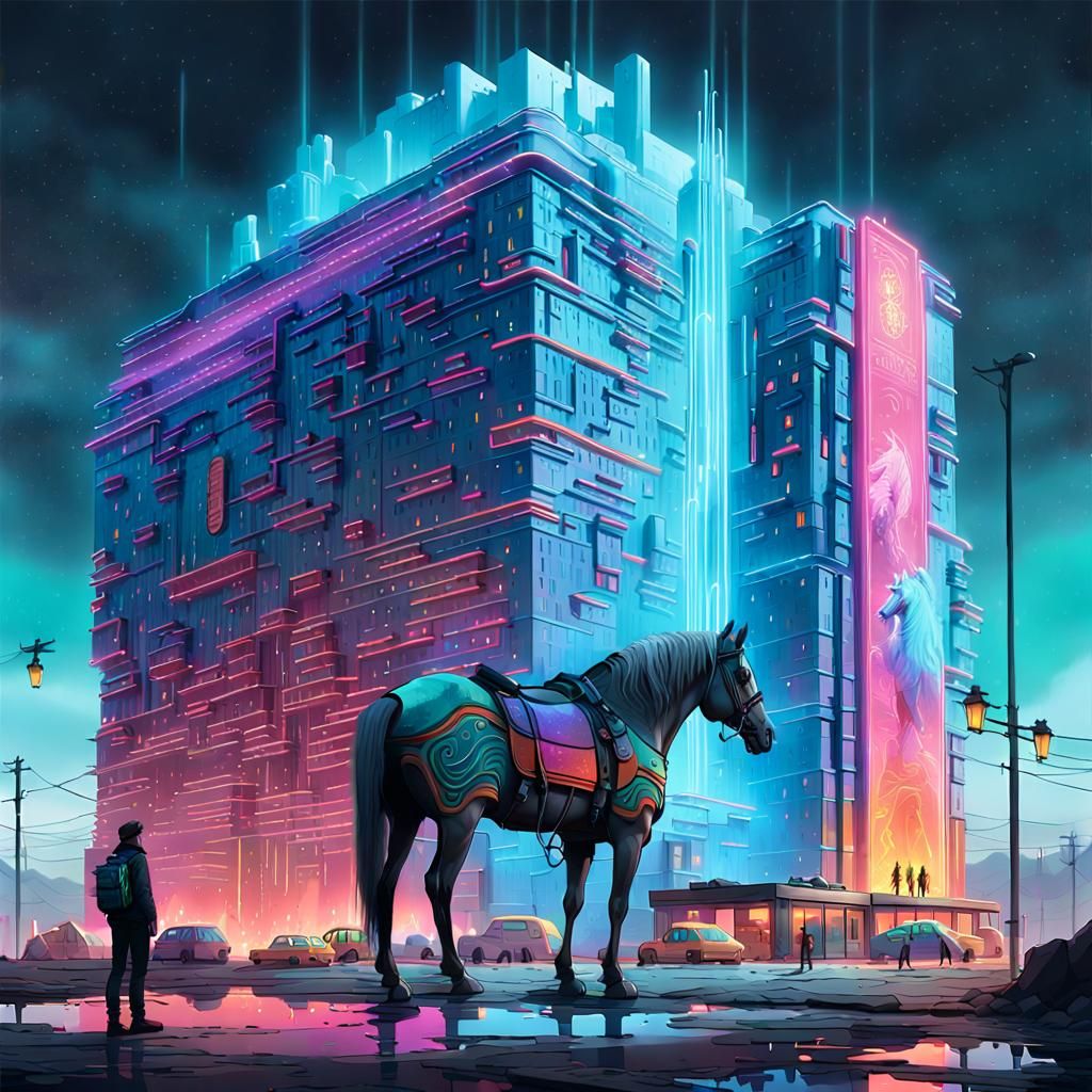 Vibrant Colors Bursting from Dreamscape Building