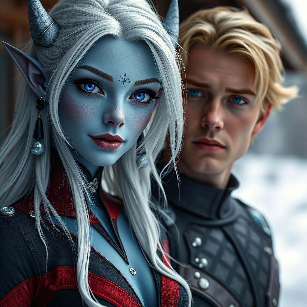 Towa: Demon Scientist in Winter Landscape