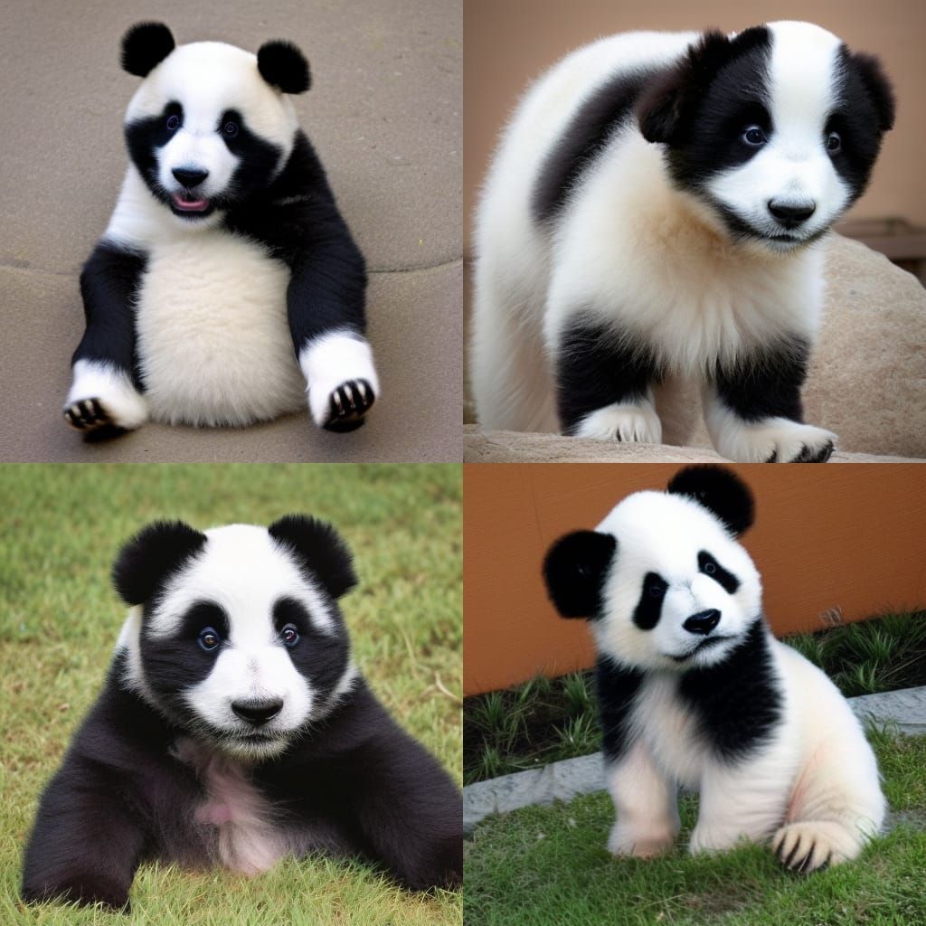 Adorable Puppy and Panda Hybrid Creature