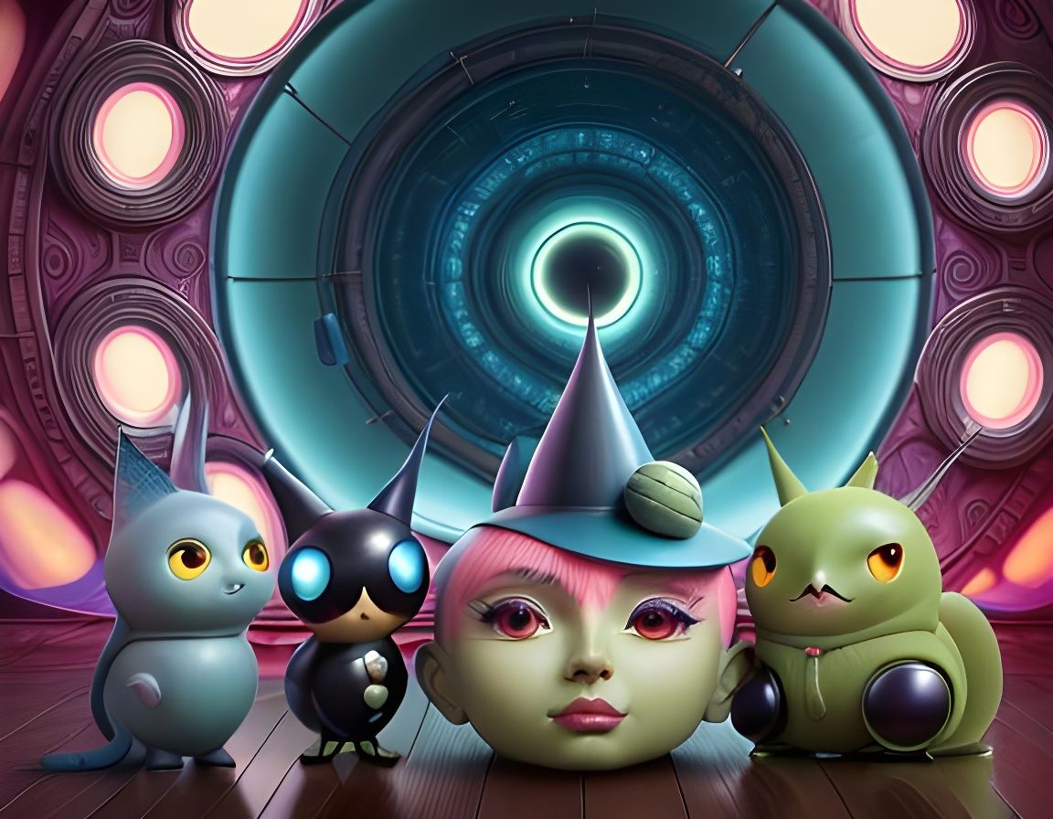 Emoji Apocalypse in Pop Surrealist Living Room