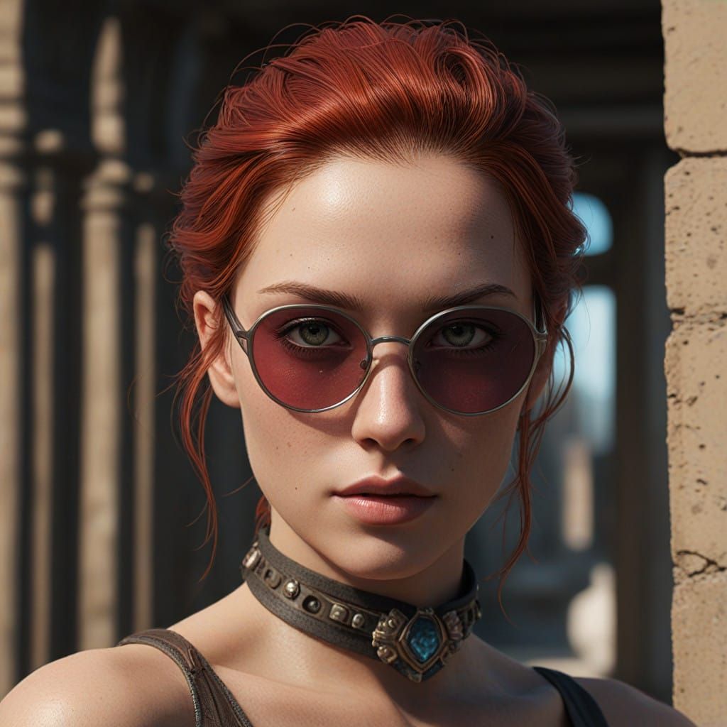 Forbidden Gaze Traffic Sign in Vibrant Fantasy Style