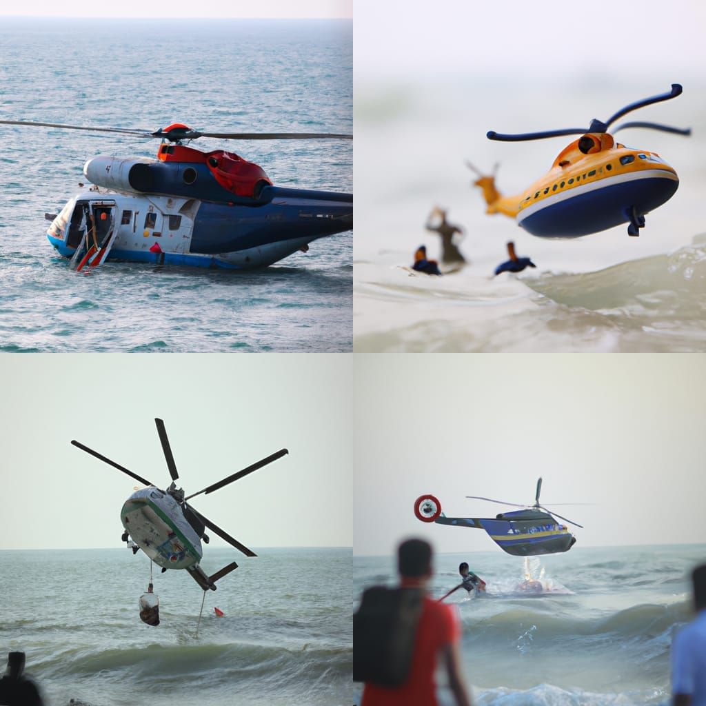 Helicopter Rescue of Sinking Ship: Professional Photography