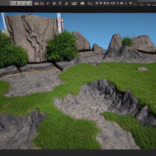3D Battle Royale Map with Dramatic Shading