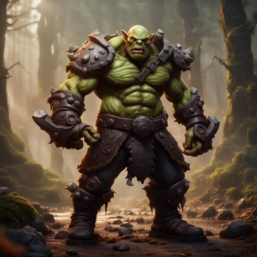Muscled Mushroom Orc Brawler Concept Art
