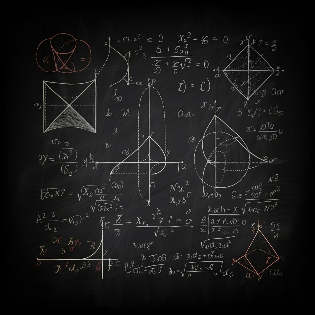 Elegant Mathematical Equation on Vintage Chalkboard